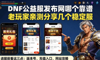 DNF公益服发布网哪个靠谱 老玩家亲测分享几个稳定服